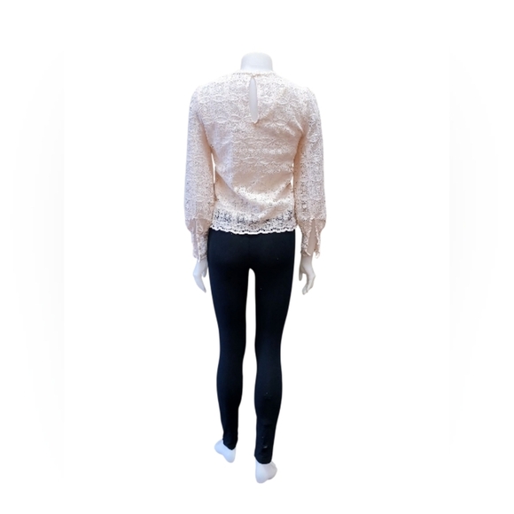 Ricki’s NWT Lace Puff Long Sleeve Top Creme Lacey Size XS - Picture 4 of 11